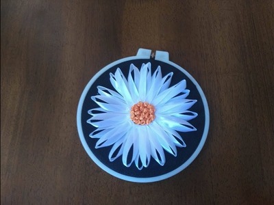 DIY Satin Ribbon Embroidery Attractive Sun Flower Stitch