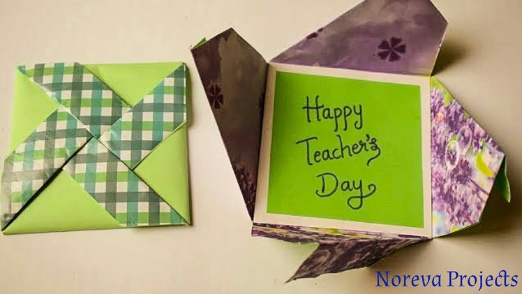 DIY Teacher's Day Card | Handmade Teacher's Day Pinwheel Card | Greeting Card Making Ideas | DIY