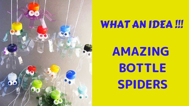 DIY || What an Amazing Idea to make Hanging Spider by using old plastic bottle || PLASTIC SPIDER