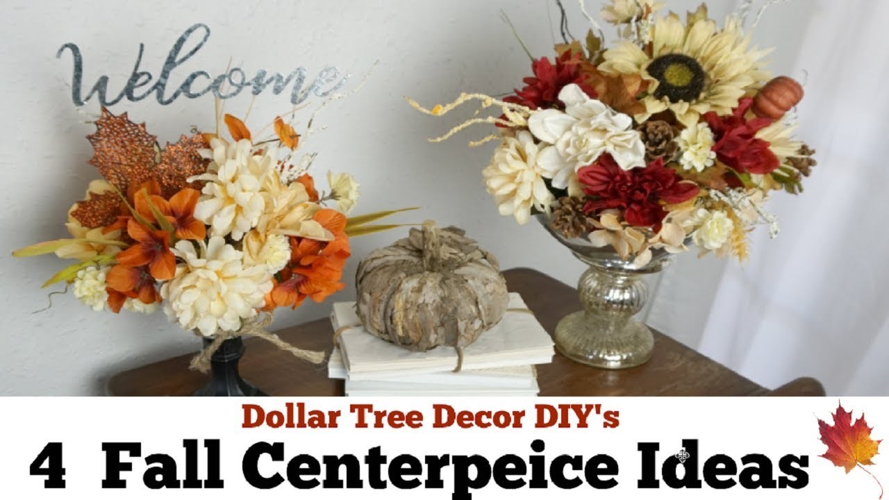 Dollar Tree Fall DIY Decor Ideas, Fall Centerpiece, Momma From Scratch