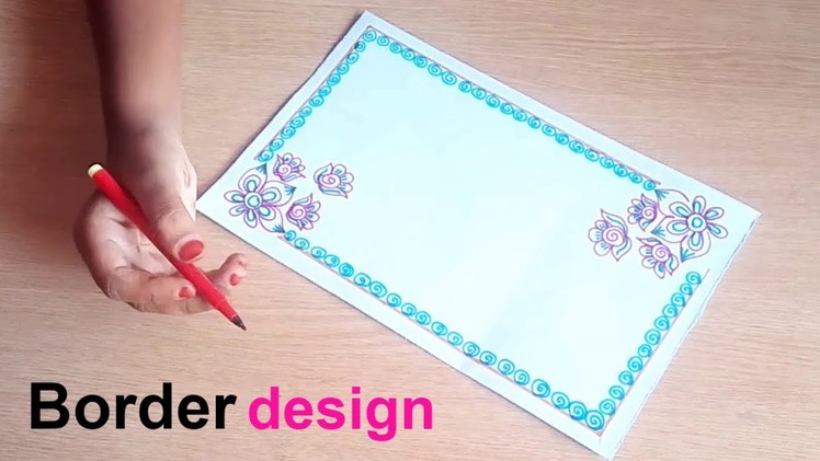 Easy Border Designs on Papers || School Project Work Designs 2018 || New Paper Border Designs