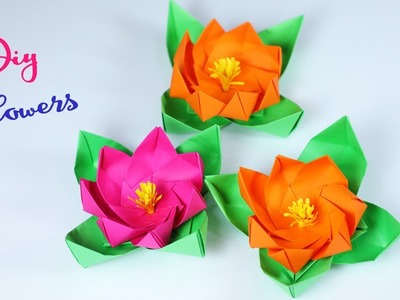 Easy Paper Flowers  || Paper Flower making || Paper Crafts || Paper Girl