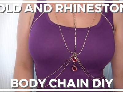 Gold And Rhinestone ♥ Body Chain DIY