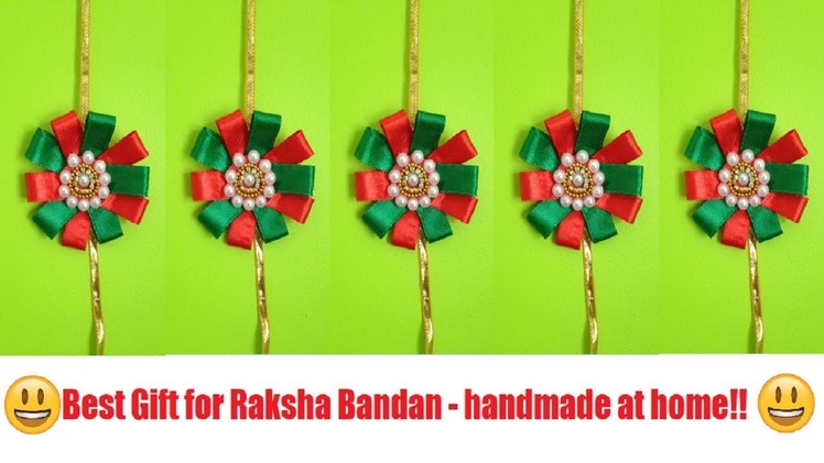 Handmade rakhi making 2018 | rakhi making with quilling paper | decorative ribbons | best of waste