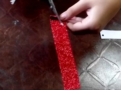 How to make a bookmark with glitter foam sheet