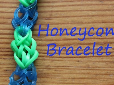 HOW TO MAKE A HONEYCOMB BRACELET ON RAINBOW LOOM (beginner level design)