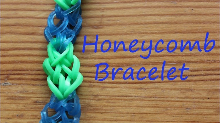 HOW TO MAKE A HONEYCOMB BRACELET ON RAINBOW LOOM (beginner level design)