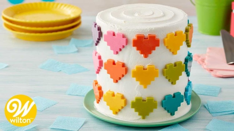 How to Make a Rainbow Candy Hearts Cake | Wilton