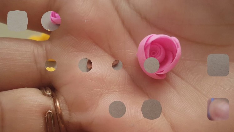 How to make  italian dough or polymer clay JEWELLERY making flowers,rose and buds tutorial. .