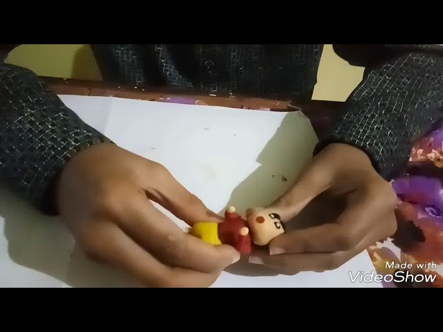 How to make shinchan polymer clay toturial