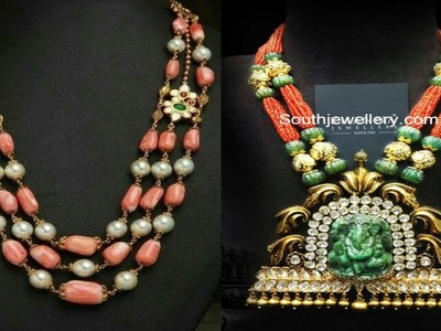 Indian Precious Bead Necklace Designs 2018