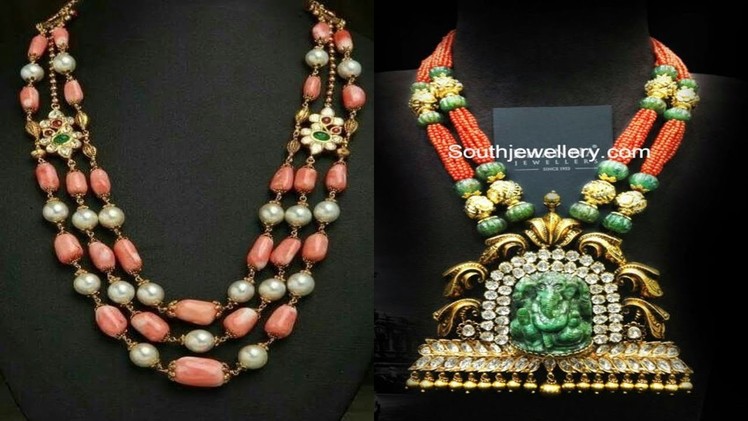 Indian Precious Bead Necklace Designs 2018