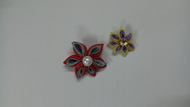 Kanzashi Ribbon Flower-Double Color