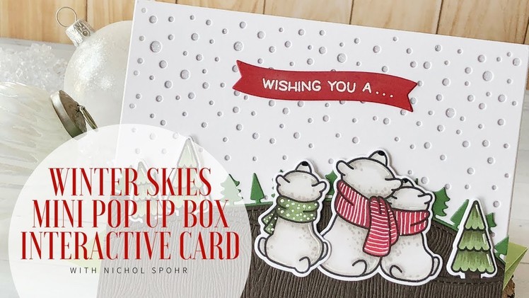 Lawn Fawn | Winter Skies Mini Pop Up Box Christmas Card