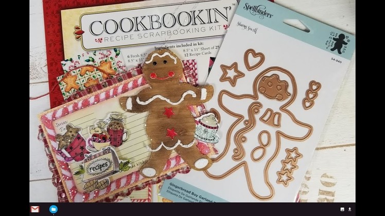 NEW Spellbinders Boy Garland Die Set-Sugar crystal Gingerbread Recipe Christmas Tags