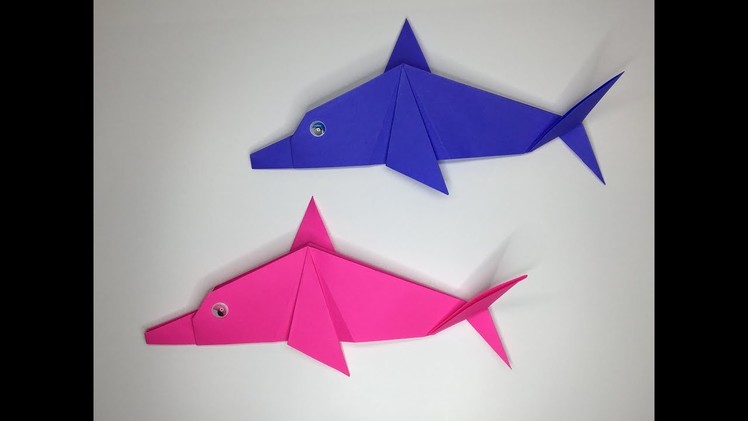 Origami Fish DOLPHIN #1 Easy Simple & Fun - A to Z DIY ORIGAMI PAPER CRAFT