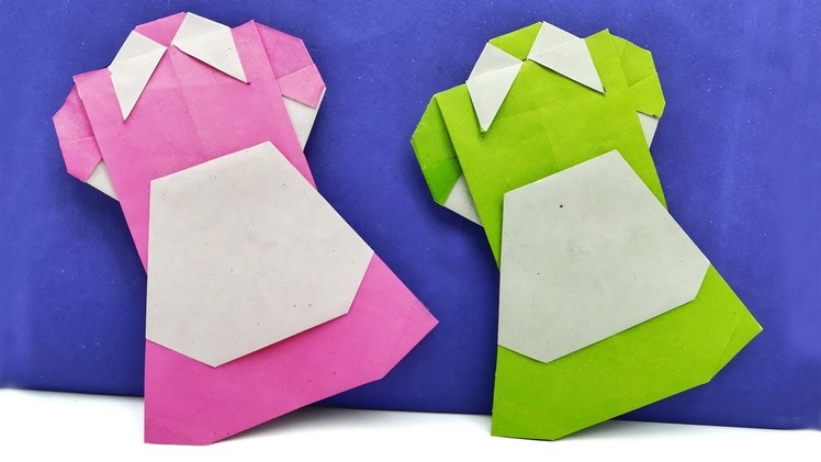 Paper Dress Making Tutorial For Kids | Origami Doll Dress Easy Instruction