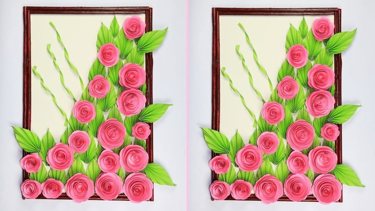 Paper Flower Wall Hanging | Beautiful Wall Hanging Making at Home | Wall Decoration Ideas