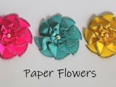 Paper Flowers from Circles | Easy Paper Crafts | Little Crafties