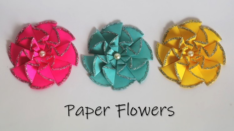 Paper Flowers from Circles | Easy Paper Crafts | Little Crafties