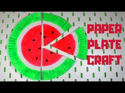 Paper Plate Watermelon | Paper Plate Crafts for Kids