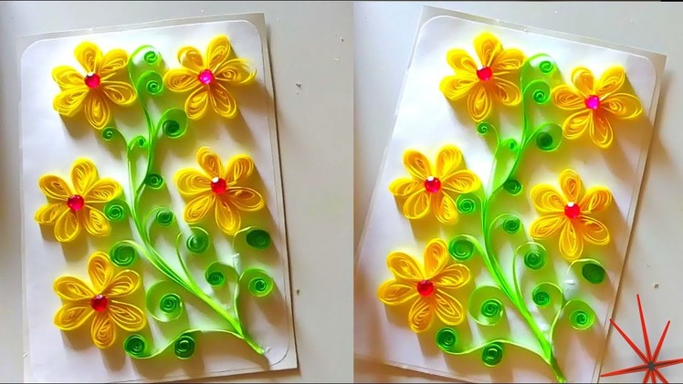 Paper quilling flowers room decoration | paper quilling flowers decoration | paper crafts quilling