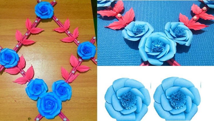 Paper Wall Hanging Craft Ideas-Paper Flower-Paper Craft-Wall Decoration