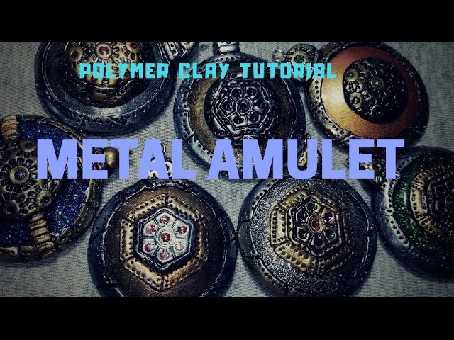 Polymer clay METAL AMULET!!! Fantastic faux metal amulet- Easy Tutorial
