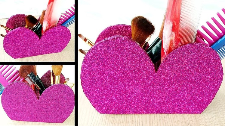 Pretty Pink Heart Shaped Cosmetic Box DIY | Best Out of Waste Plastic Bottle Craft | Life Hacks