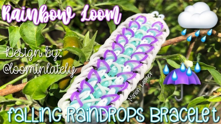 Rainbow Loom Falling Raindrops Bracelet by @loominlately on Instagram || Hook Only || Minion Loomer