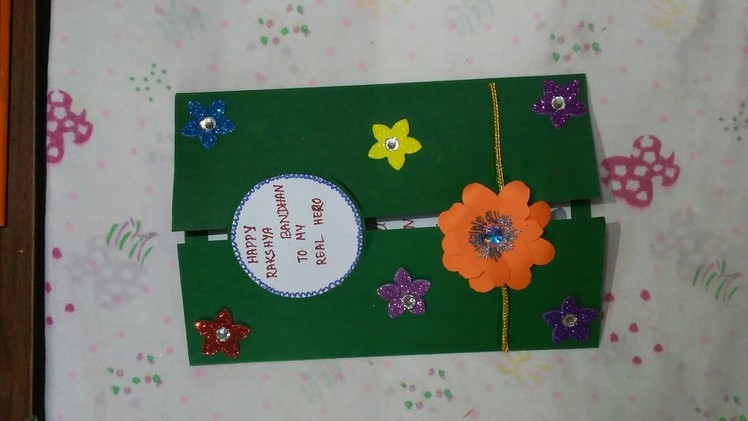 Rakhi card for soldier | School Project | DIY Rakhi card making