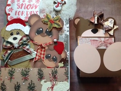 Saturday Morning Crafts #5. Christmas Card Folio, Tear Bears, Santa Baby 3X3 Cards