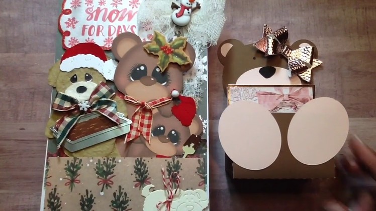 Saturday Morning Crafts #5. Christmas Card Folio, Tear Bears, Santa Baby 3X3 Cards