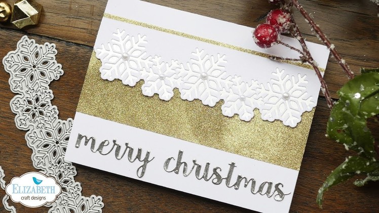 Snowflake Border Christmas Card | Technique Friday with Els