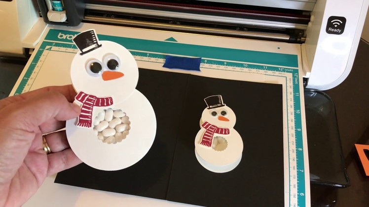 Snowman Tic-Tac Treats with the help of the Brother ScanNCut - Christmas Craft Fair Idea