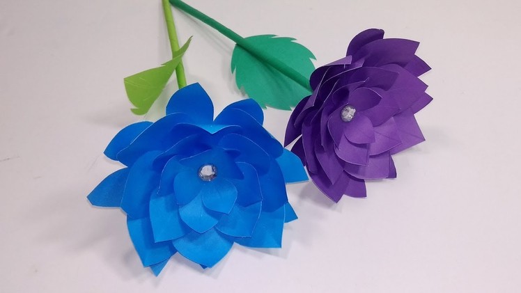 Stick Flower Making Ideas Step by Step | Paper Stick Flower for Home | Jarine's Crafty Creation