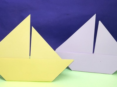 2d Paper Sailboat Super Easy Tutorial For Kids | How to make an Origami Boat