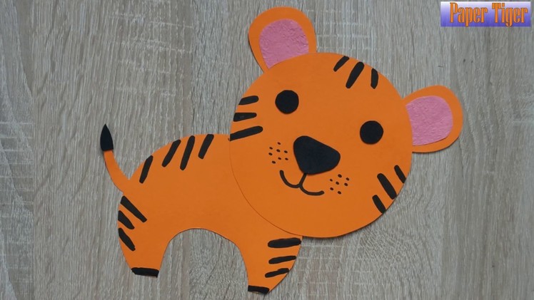 Art Cutting Paper Tiger - art activities for preschoolers