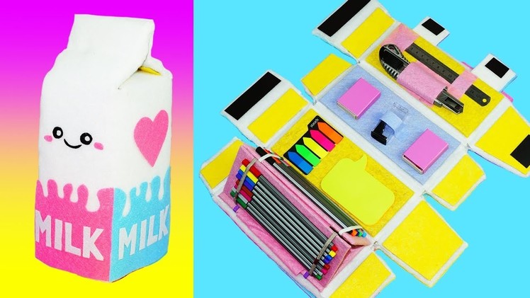 DIY Amazing | 3D Milk Squishy Organizer + Pencil Case | Organizer DIY