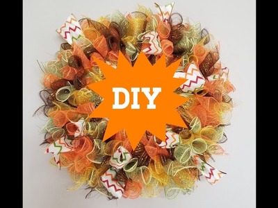 DIY Deco Mesh Wreaths Harvest and Ohio State 9.3.18