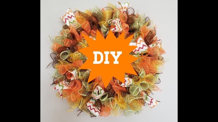 DIY Deco Mesh Wreaths Harvest and Ohio State 9.3.18