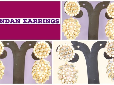 #DIY. Kundan Earrings for women