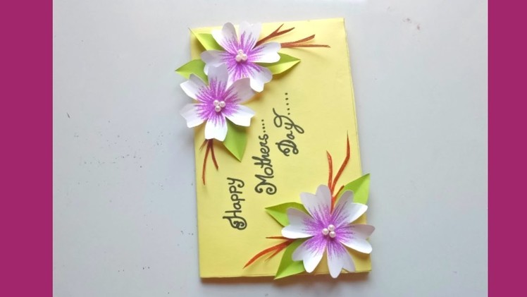 DIY Mother's Day card. Mother's Day pop up card making.pop up balloon  card for Mom