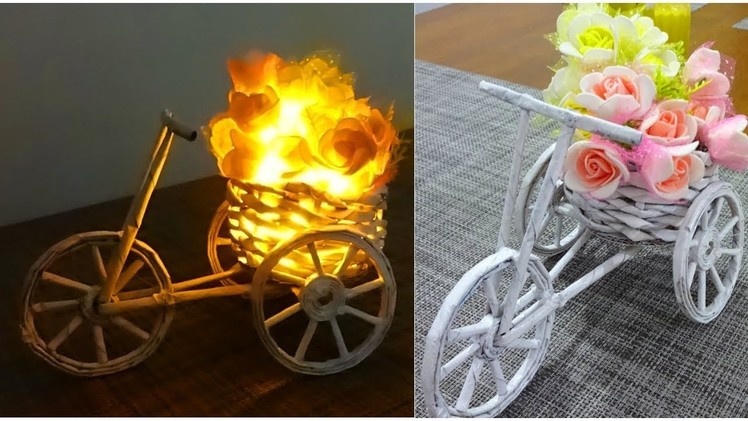 DIY Newspaper Tricycle with Light. Best out of Waste