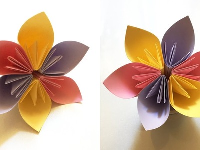 Easy Orgami Flower - How To Make Easy Kusudama Paper Flower