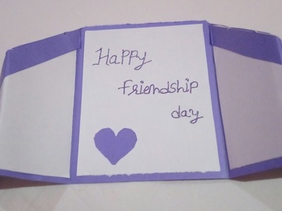 How to make a friendship day card at home very easy and simple