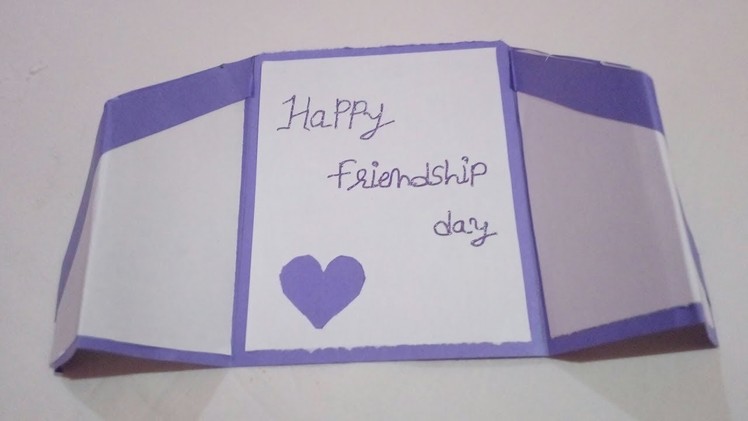 How to make a friendship day card at home very easy and simple