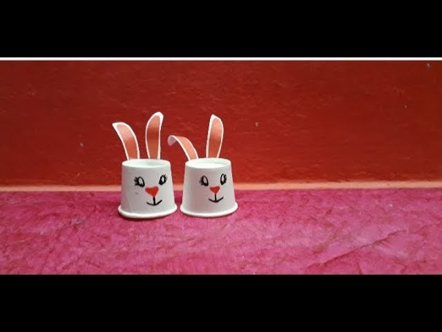 How to make bunny from glass || glass bunny in easy way || kids craft