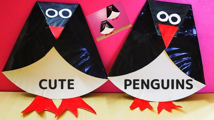 JUST 3 FOLDS TO MAKE PENGUIN || PAPER PLATE CUTE PENGUINS || HOW TO MAKE A PENGUIN
