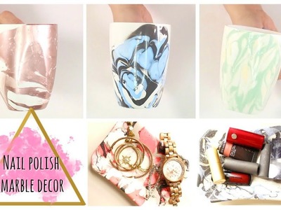 Marble Nail Polish Decor | DIY